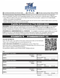 Division Ave. PTSA Membership Application